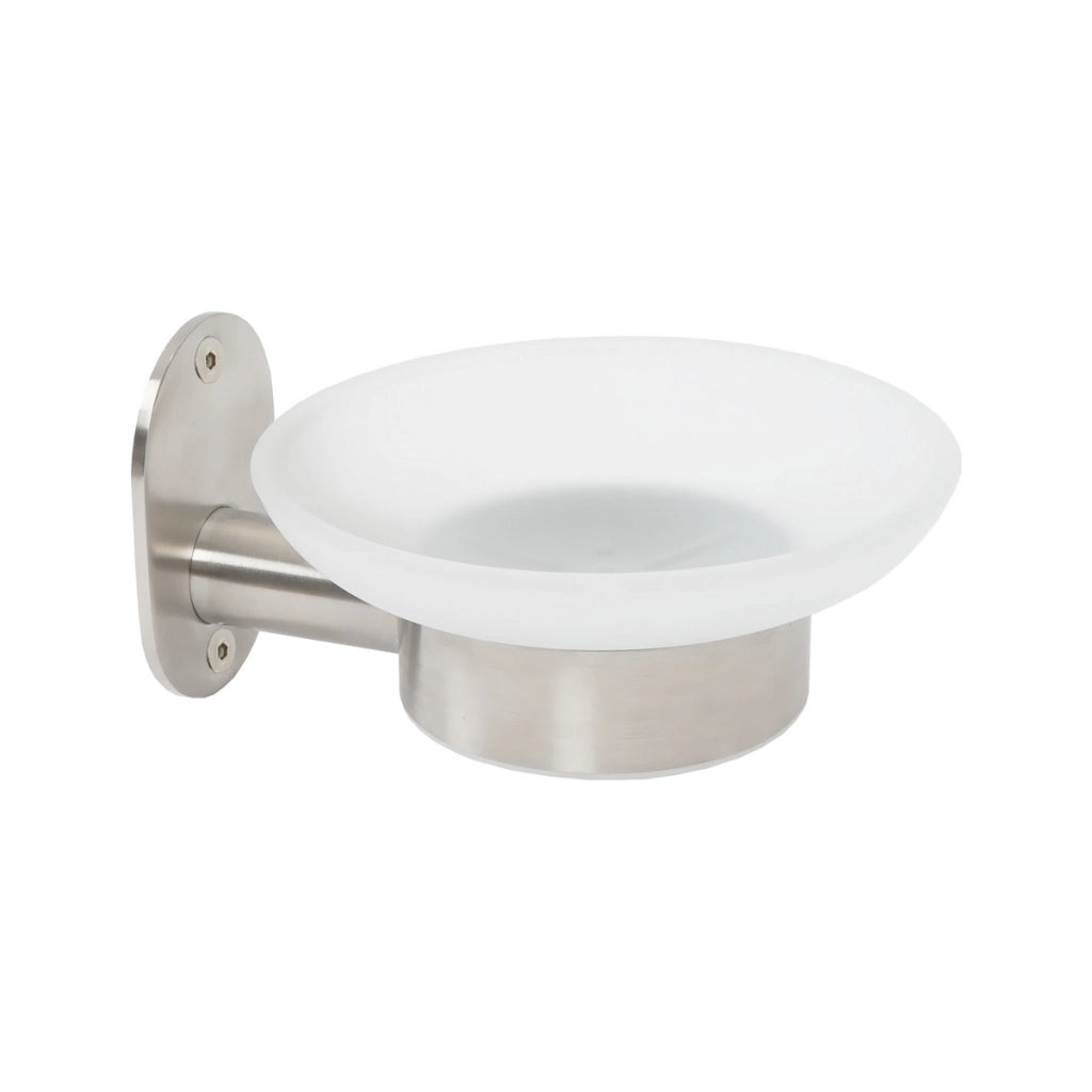 PORTA SAPONE MOD. BLIZZ SPAZZOLATO- Spazzolato cm 11xh.6,5x12,5- METAF- pezzi 1
