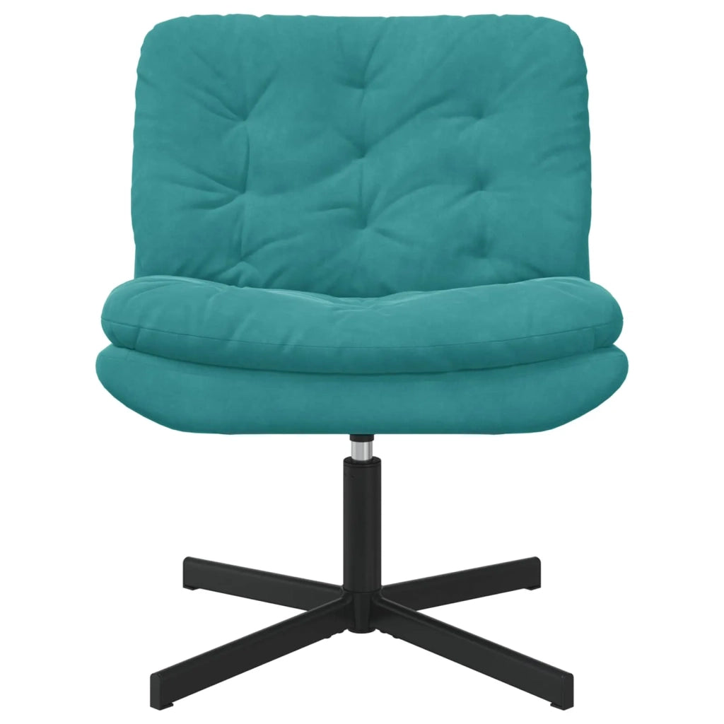 Poltrona Relax con Base Girevole Turchese 63 x 75 x 76 cm 42007368