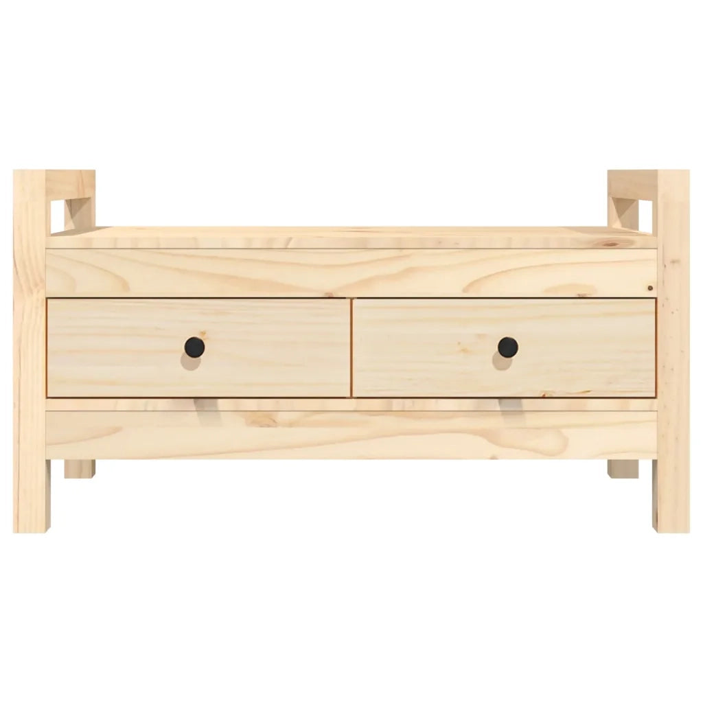 Panca da Ingresso 80x40x43 cm in Legno Massello di Pino 821784