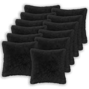 Cuscino con cuscino HEERLEN 2 pz Nero Fleece PV 927229