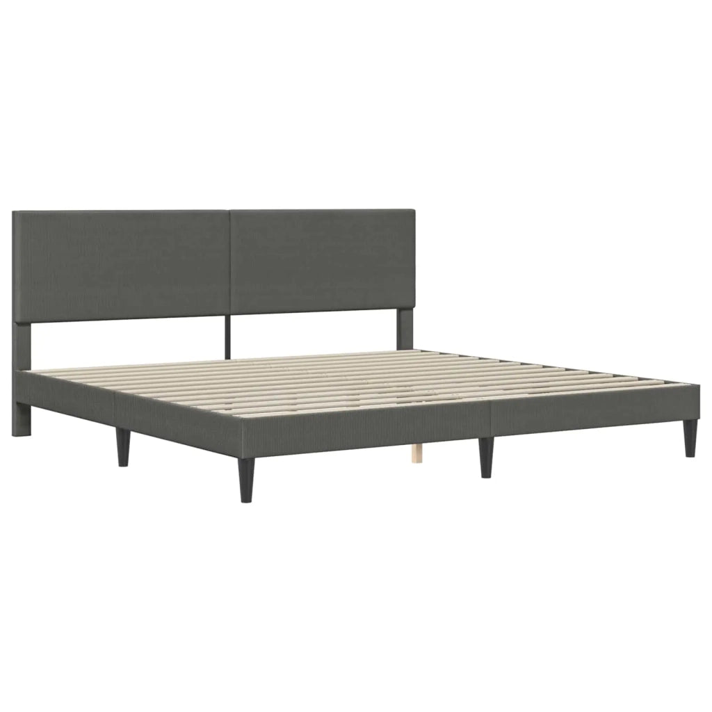 Struttura del letto Grigio Scuro 180 x 200 cm Tessuto in Cords 42027741