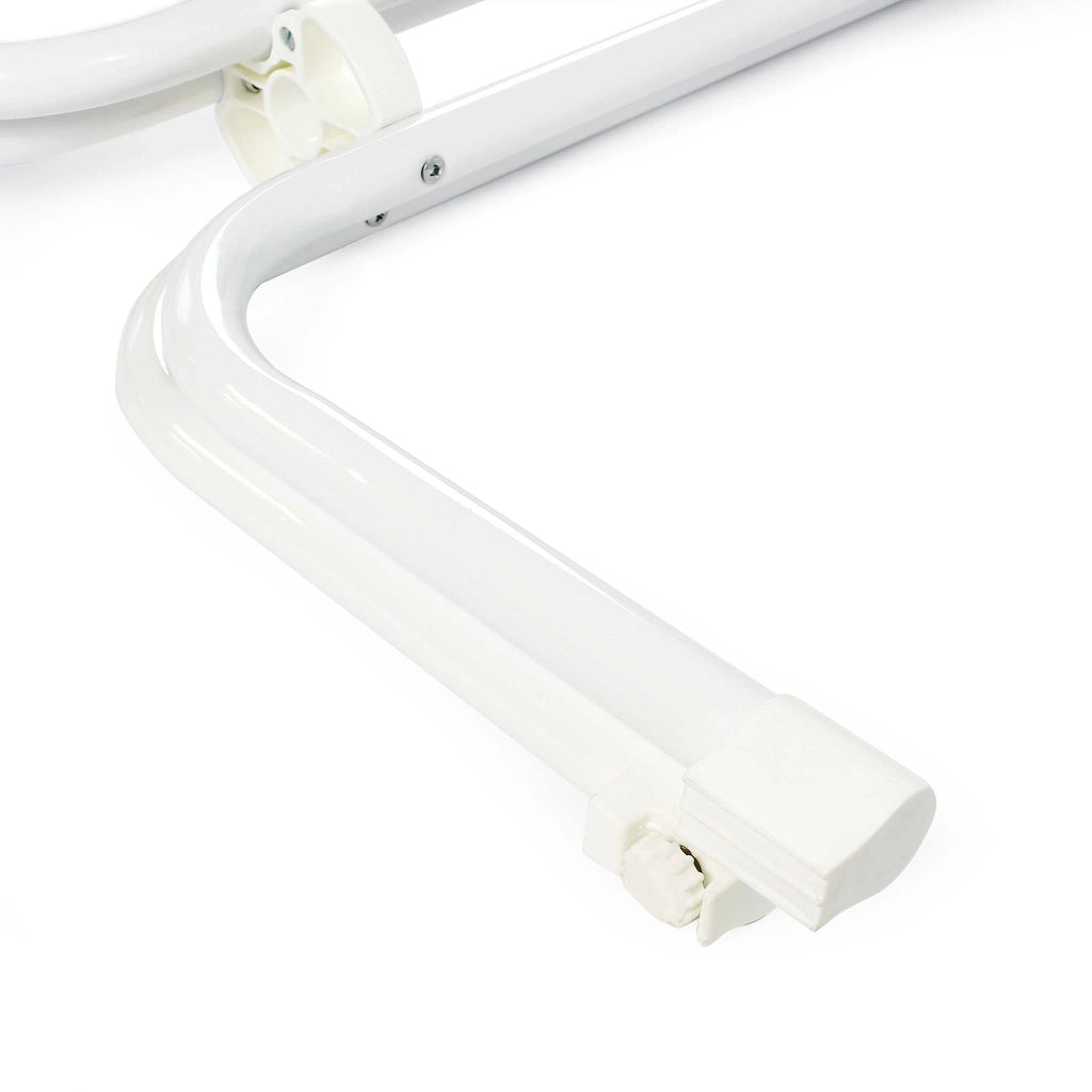 Toboli Tavolo alto da bar rotondo pieghevole bianco Ø 70 cm h 110 cm per interno ed esterno