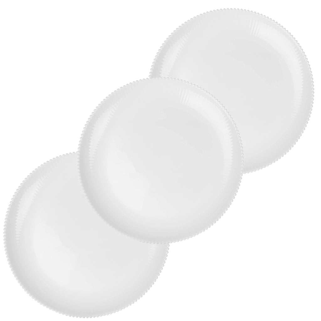 KADAX Set di 3 piatti piani da 26,5 cm in vetro, grandi e scanalati