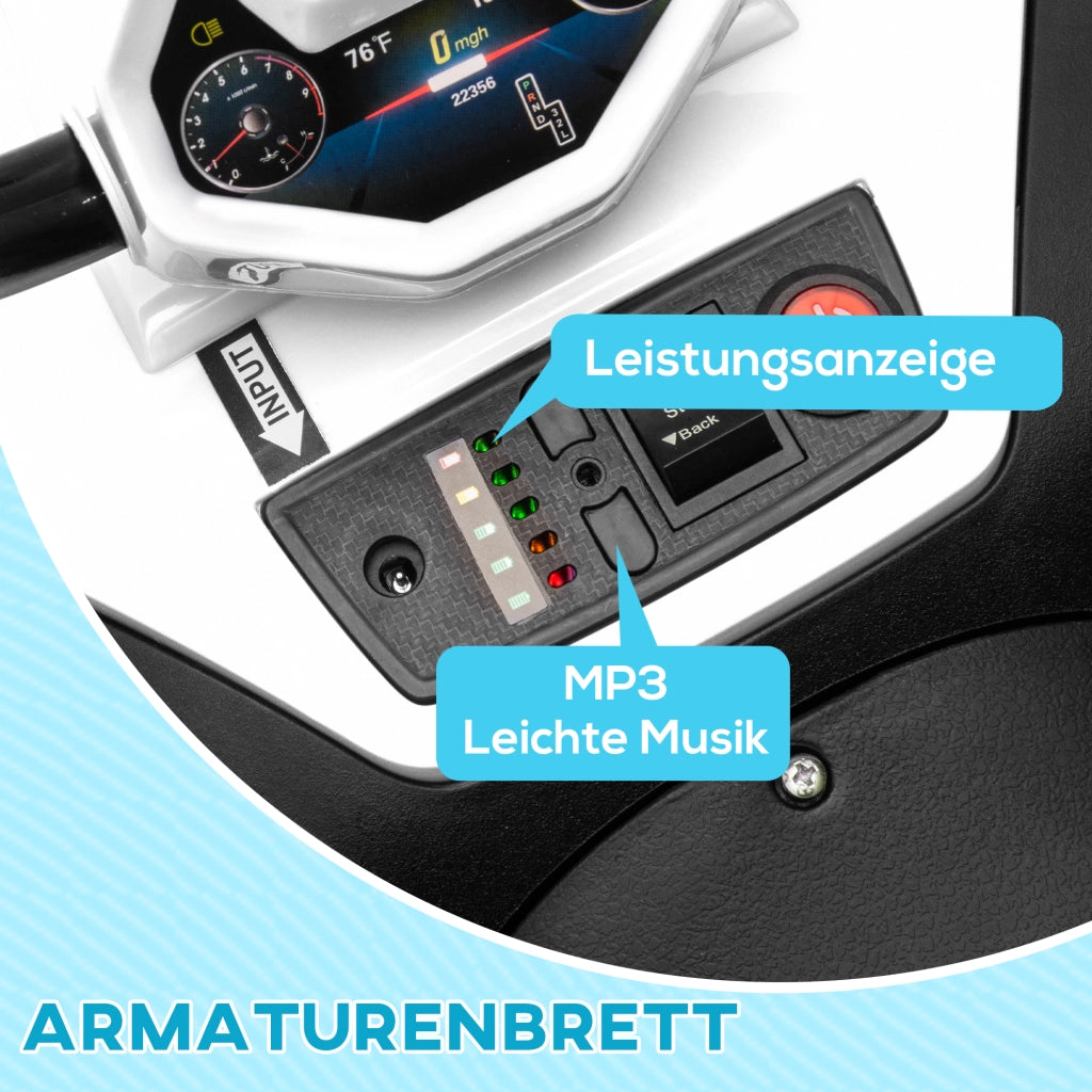Giocattolo Quad per Bambini con Luci e Musica ¨C zephmum ¨C Bianco 50 Min