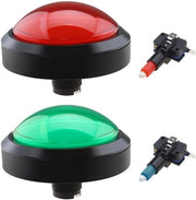 Set di pulsanti 100 mm - Set di pulsanti 2 pezzi - Microinterruttore - Materiale plastico - Componenti per macchine da gioco - Alimentazione 12V - Pulsanti per macchinette da gioco