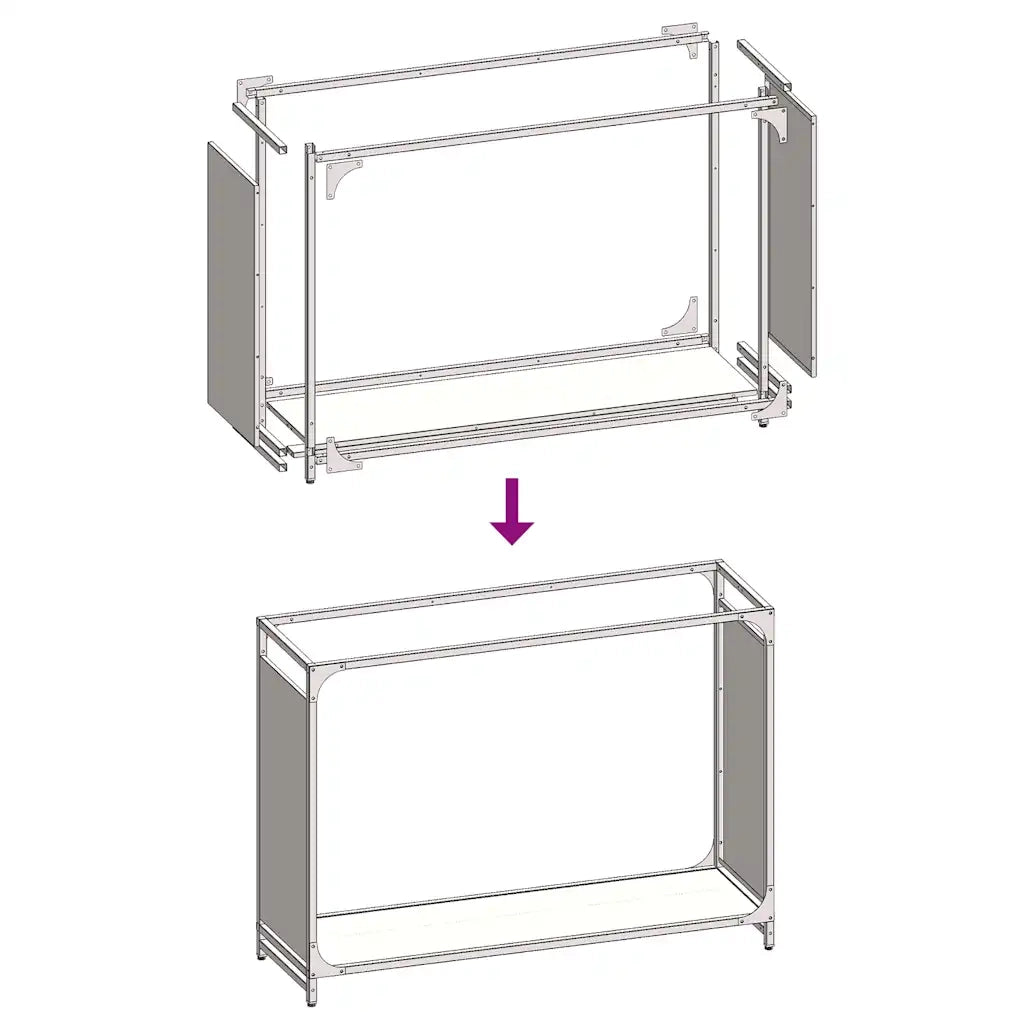 Rastrelliera per Legna da Ardere Bianca 90x28x65 cm CFW4410770