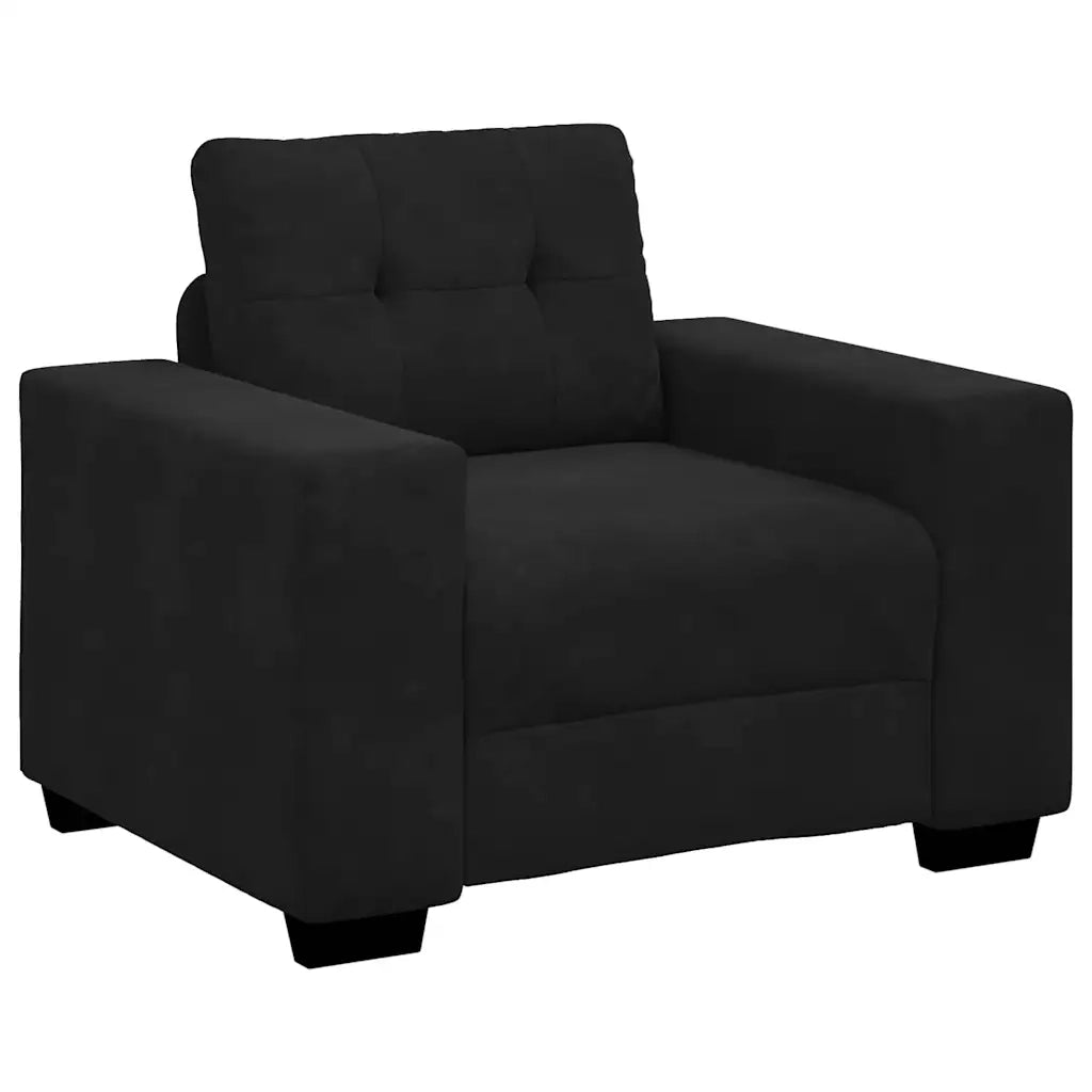 Divano Sedia-Poltrona-Sofa Relax Nero 60 cm Velluto 560775