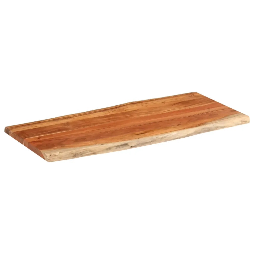 Piano Tavolo 140x60x3,8 cm Rettangolare Legno Acacia Bordi Vivi