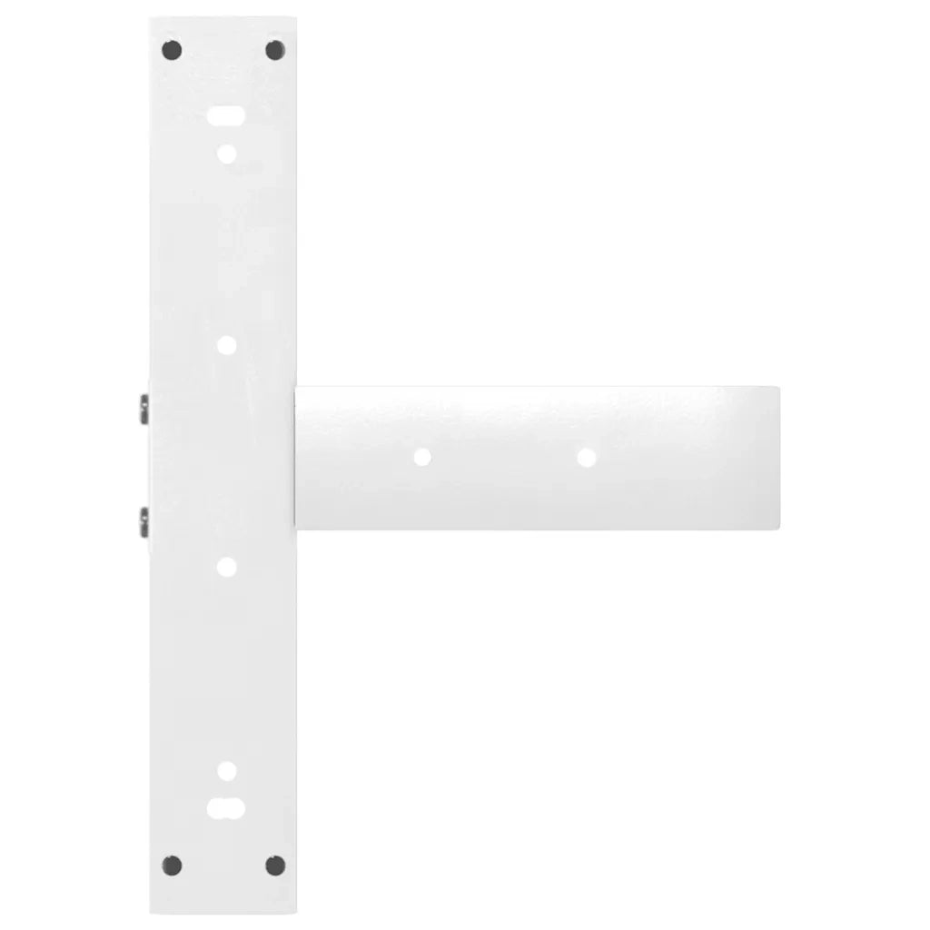 Gambe per tavolo da pranzo a forma di T 2 pz bianche 50x35x(72-73) cm in acciaio 4013049