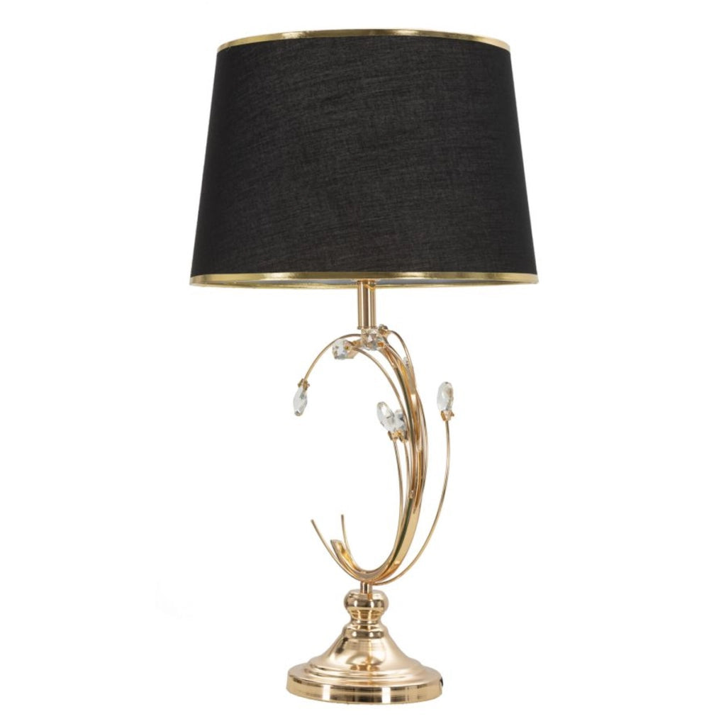 Lampada da Tavolo VKH151, Nero, Metallo, 36x36x65 cm