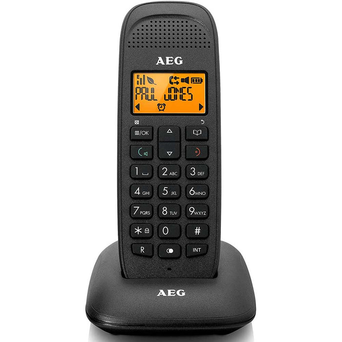 Telefono Cordless AEG Voxtel D81 DECT con Display 1,6'' LCD Nero