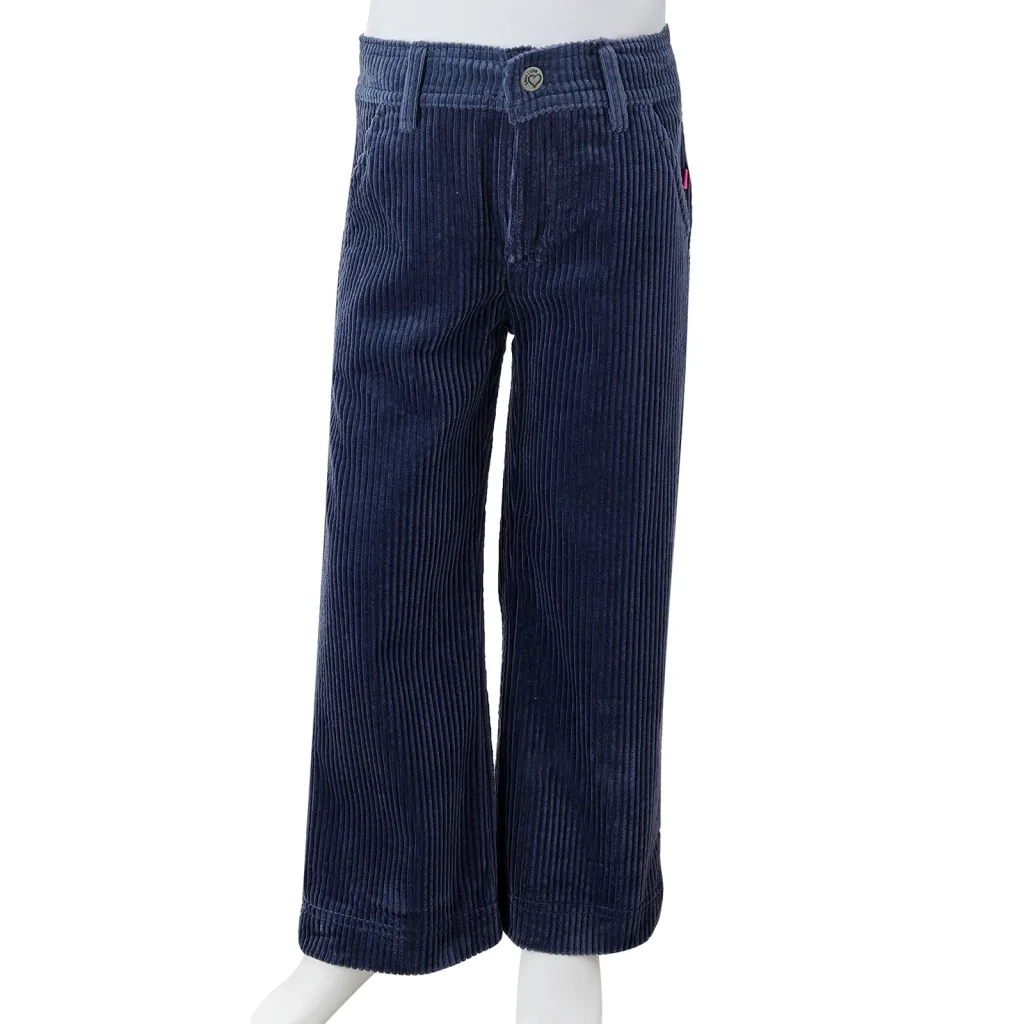 Pantaloni da Bambino in Velluto a Coste Blu Marino 92 CFW5845769
