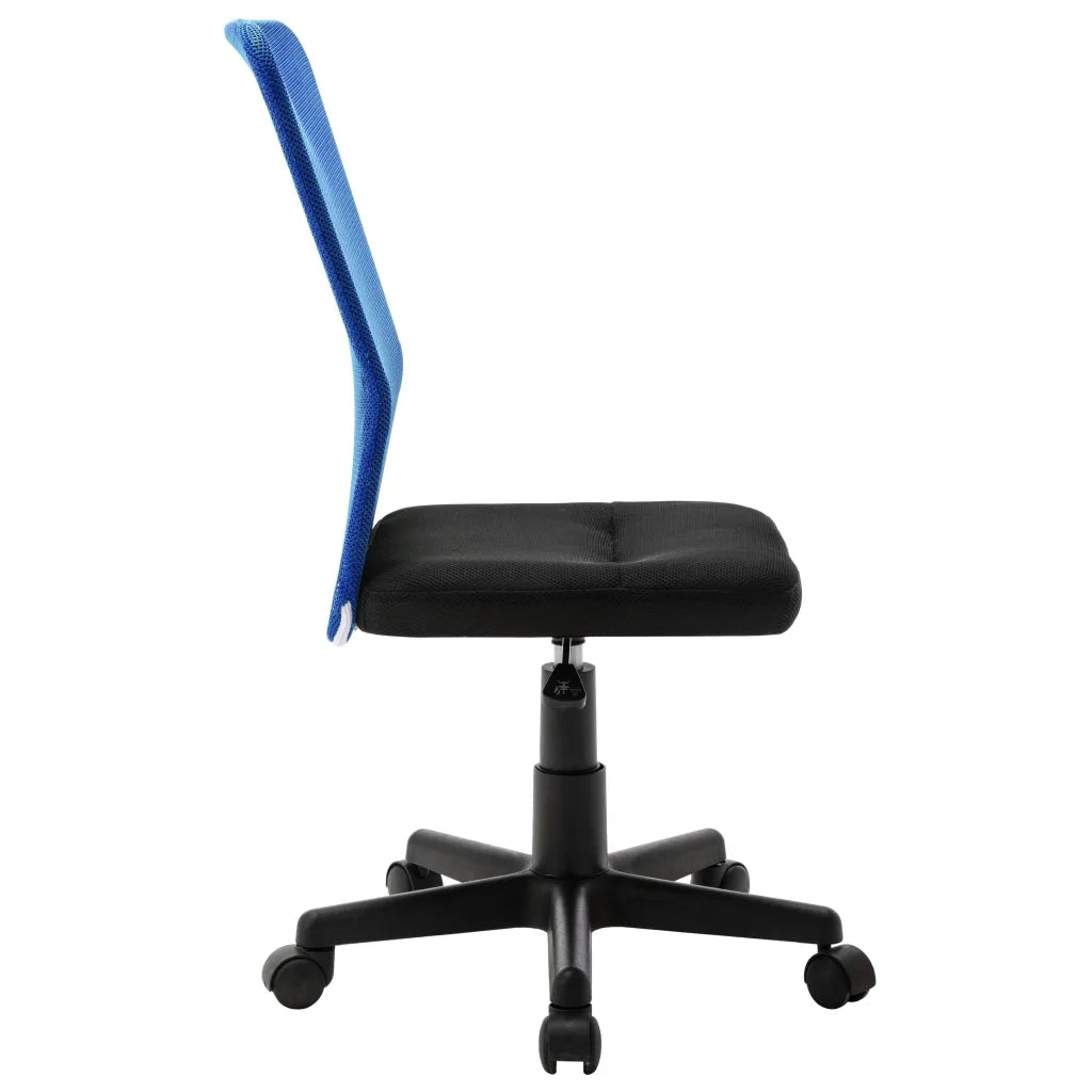 Sedia da Ufficio Nero e Blu 44x52x100 cm in Tessuto a Rete cod mxl 12459