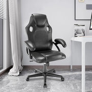Sedia ergonomica per ufficio - sedia per ufficio con schienale alto, supporto lombare regolabile, 64D x 62L x 101A centimetri