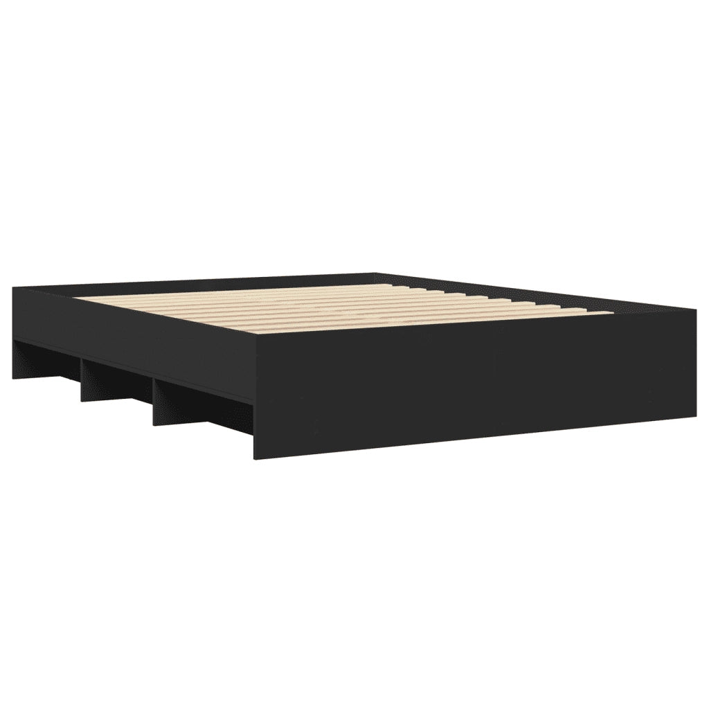 Giroletto senza Materasso Nero 160x200 cm in Legno Multistrato 3295640