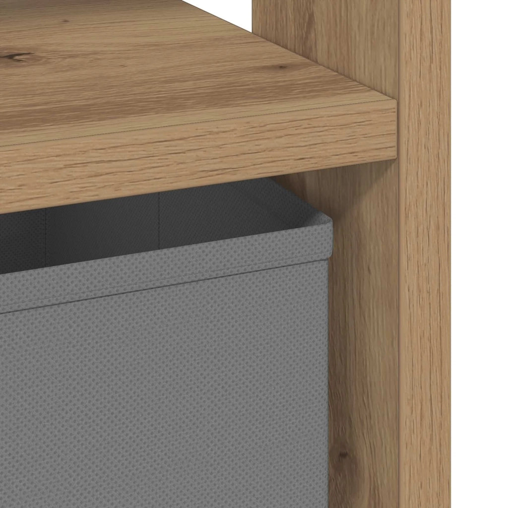 Comodino con cassetto 2 pcs Rovere artigianale 41 x 40 x 45 cm