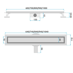 Scarico Lineare Rea Neox Pro Gold 90