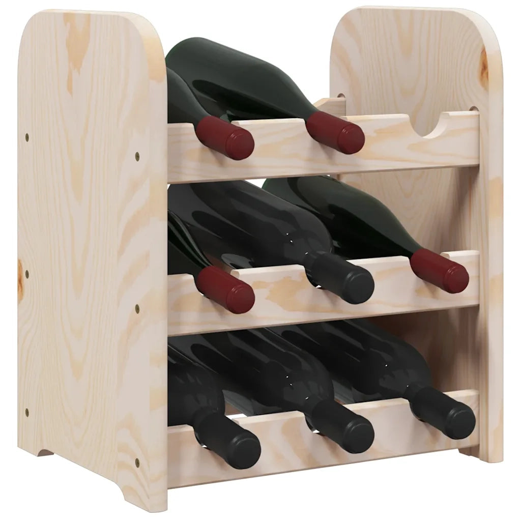 Portavini 33x25x37 cm in Legno Massello di Pino