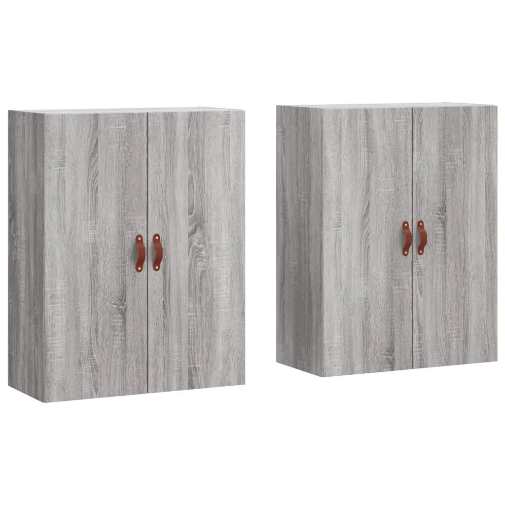 Mobili a Parete 2 pz Grigio Sonoma 69,5x34x90 cm 3195601