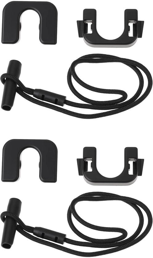 Set di assorbimento shock per bagagli 2x - Beugel 799655821R - Corda in nylon - Nero - 42 cm - Resistenti allo shock - Bagagenet