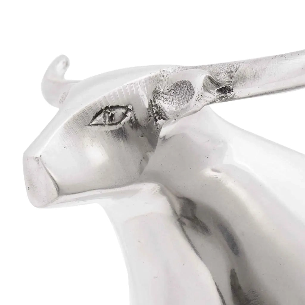 Scultura di toro Argento 20 x 17 x 23 cm Alluminio 42000139