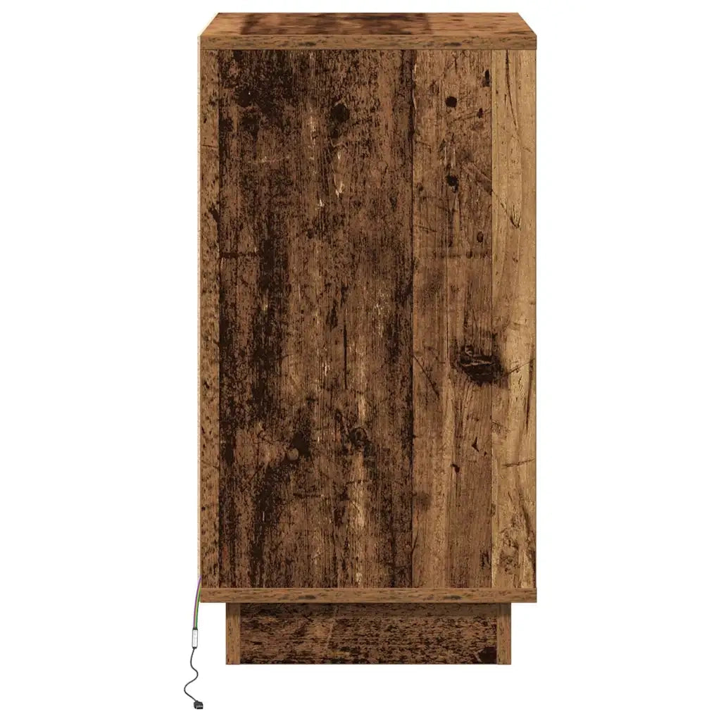 Comodino | Armadio da Notte | Mobiletto da notte con cassetto Legno vecchio 39 x 34,5 x 65 cm