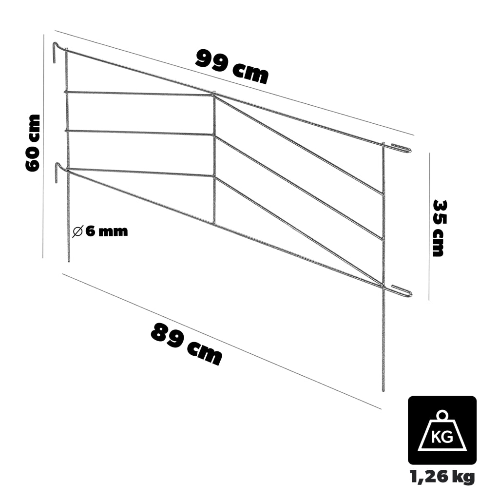 Recinzione da giardino in metallo KADAX, bordura a palizzata saldata, altezza 100 cm.