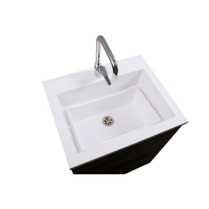 Mobile Lavatoio Sospeso Vasca Zeus in MineralMarmo Apertura a Cassettone 80x48x50 cm Olmo Naturale