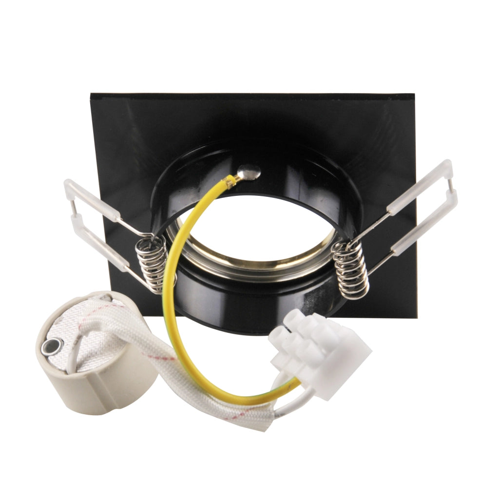 Faretto incasso quadrato nero-oro GU10 Polux FEBE 323361