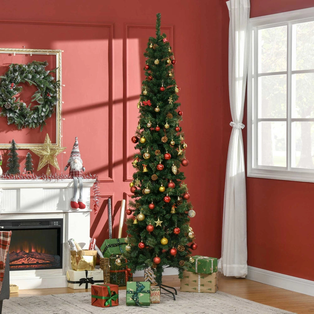 Albero di Natale Artificiale Slim 225 cm ¨C Xylo ¨C 706 Rami con Pigne Verde