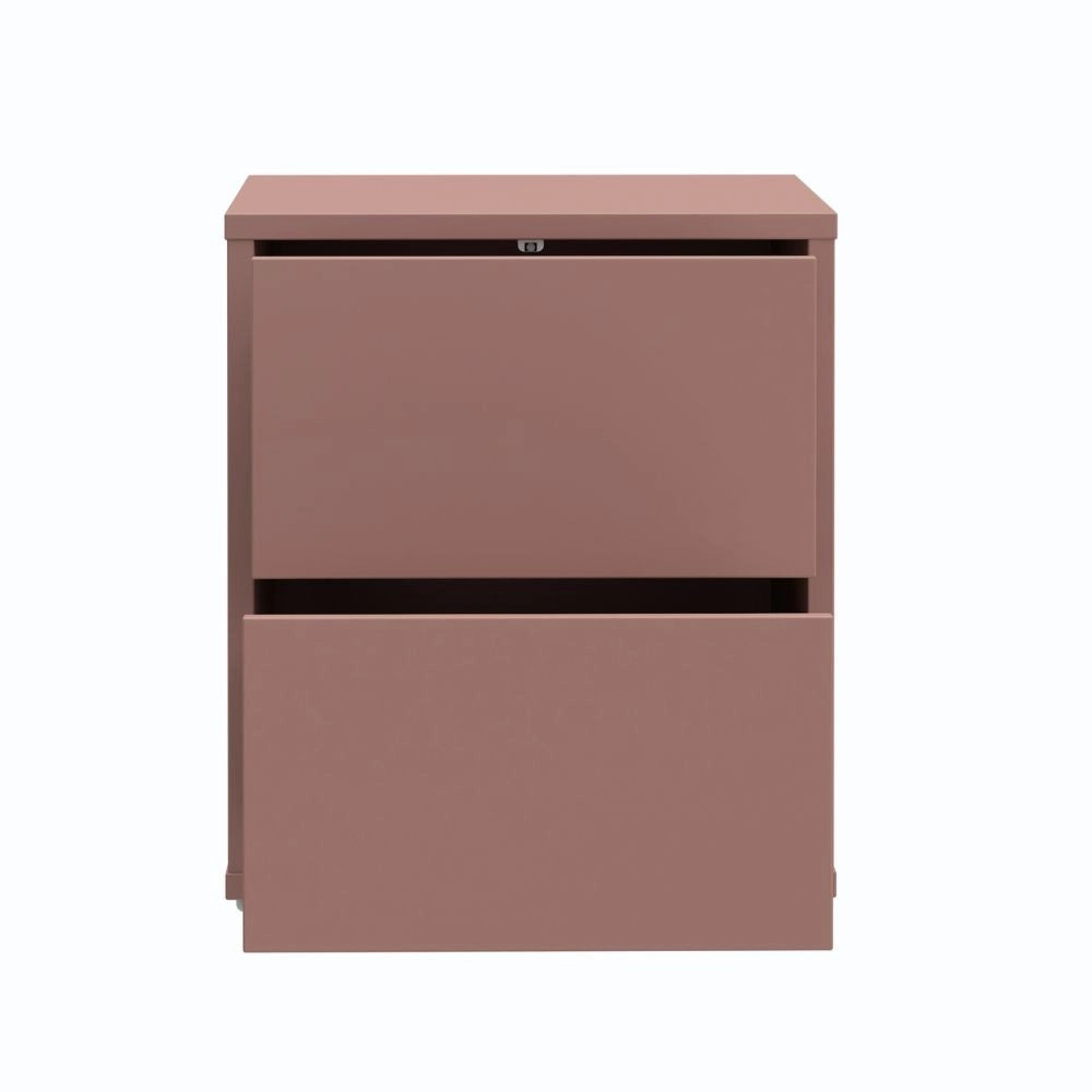 Comodino Medea 2 cassetti terracotta 50x41.5x57.5H