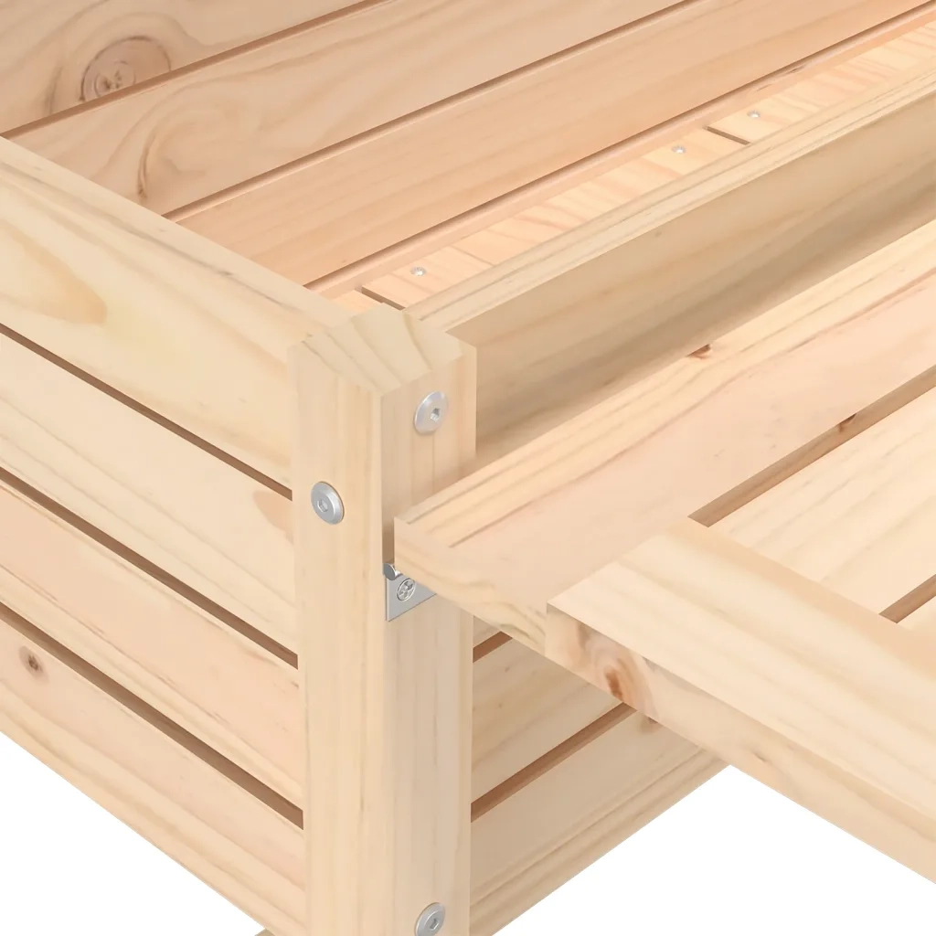 Fioriera da Giardino con Piano Pieghevole Legno Massello Pino 825121