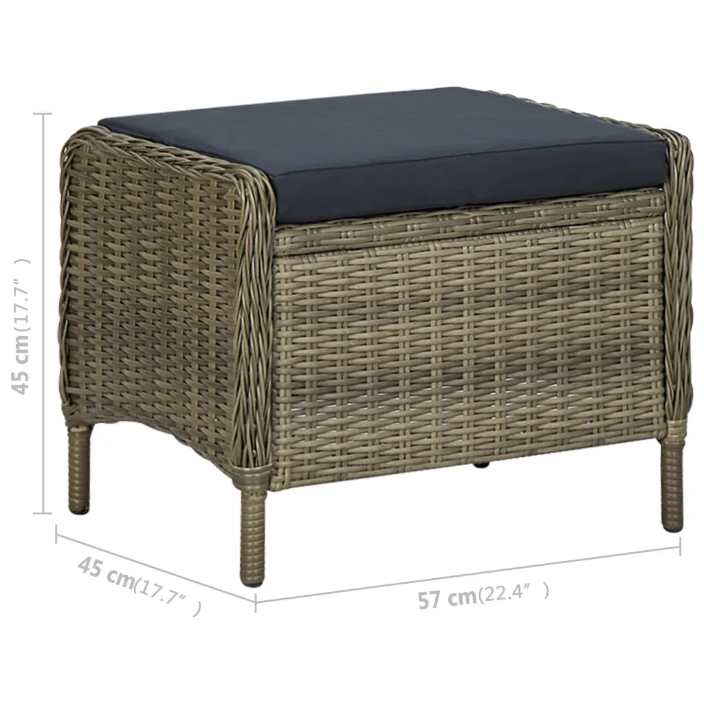 Set Mobili da Pranzo per Giardino 7 pz Marrone 3068787