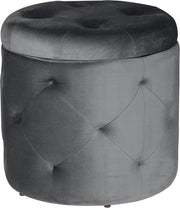Sedia con spazio di stoccaggio - stile e robustezza - spazio di stoccaggio nascosto - grigio scuro - 39.5x40 cm