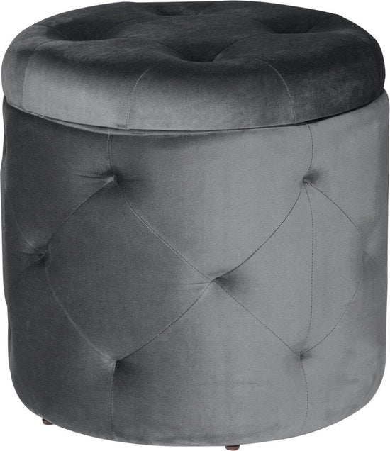 Sedia con spazio di stoccaggio - stile e robustezza - spazio di stoccaggio nascosto - grigio scuro - 39.5x40 cm