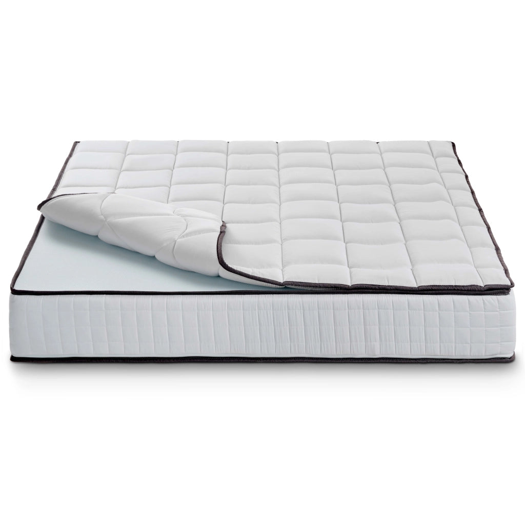 Materasso Piazza e Mezza 120x200 in Memory Foam - Sostenitovo Sfoderabile - con TOPPER REMOVIBILE - Lato Estate/inverno - Alto 24 cm - Ortopedico e ottimo per la schiena