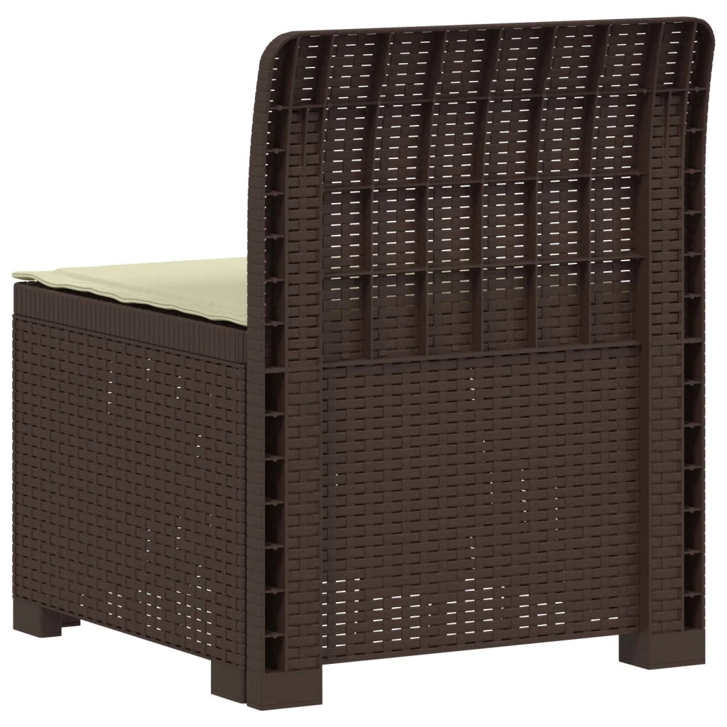 Divano da Giardino a 1 Posto con Cuscino Aspetto Rattan PP 8011784
