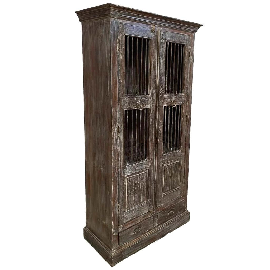 Credenza in legno artigianale 97x38x182h cm