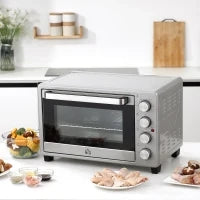 Miniforno 32L con piastre elettriche e base girarrosto 52,2 x 38,1 x 33,5 cm Argento