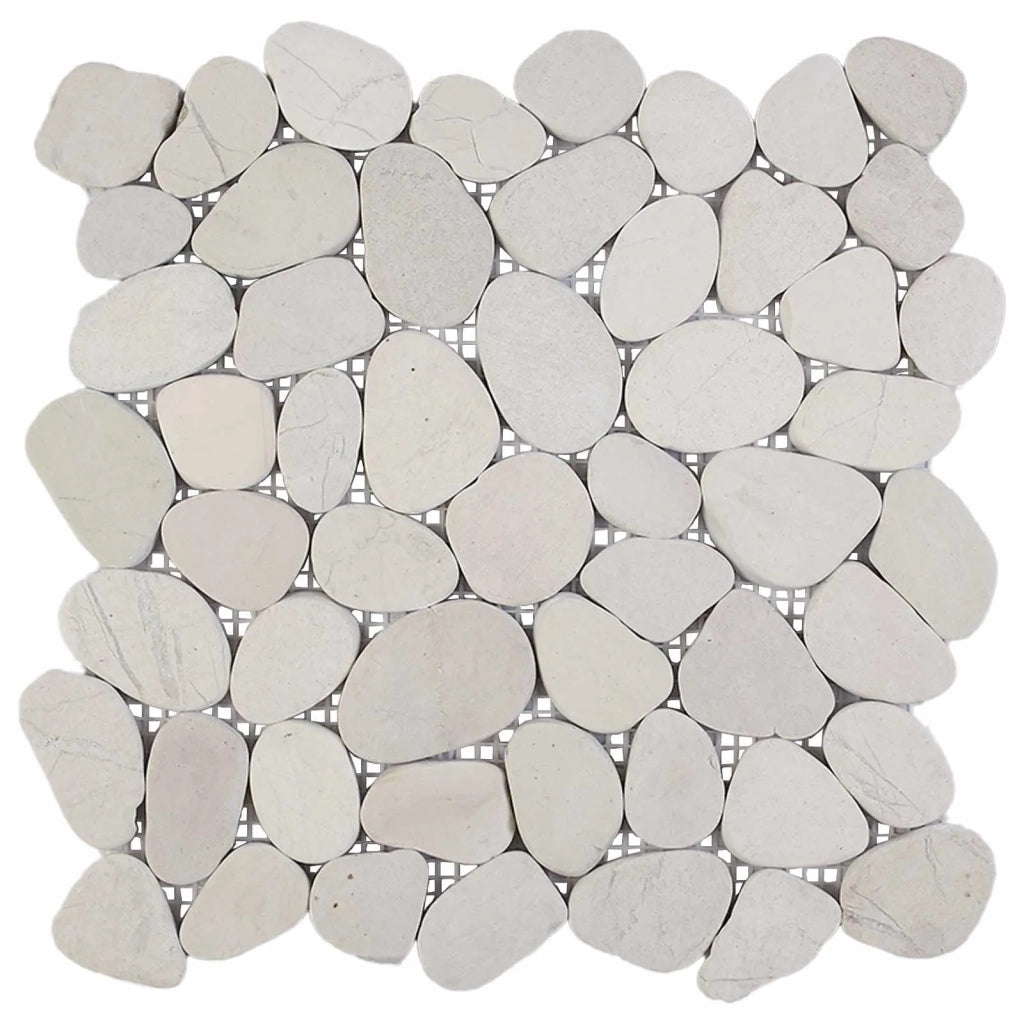Pavimenti in ciottoli Bianco 30 x 30 cm Ciottolo Fluviale 42033533