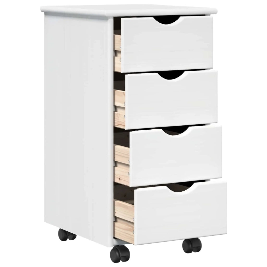 Mobile con Ruote con ruota Bianco 34 x 39 x 65,5 cm