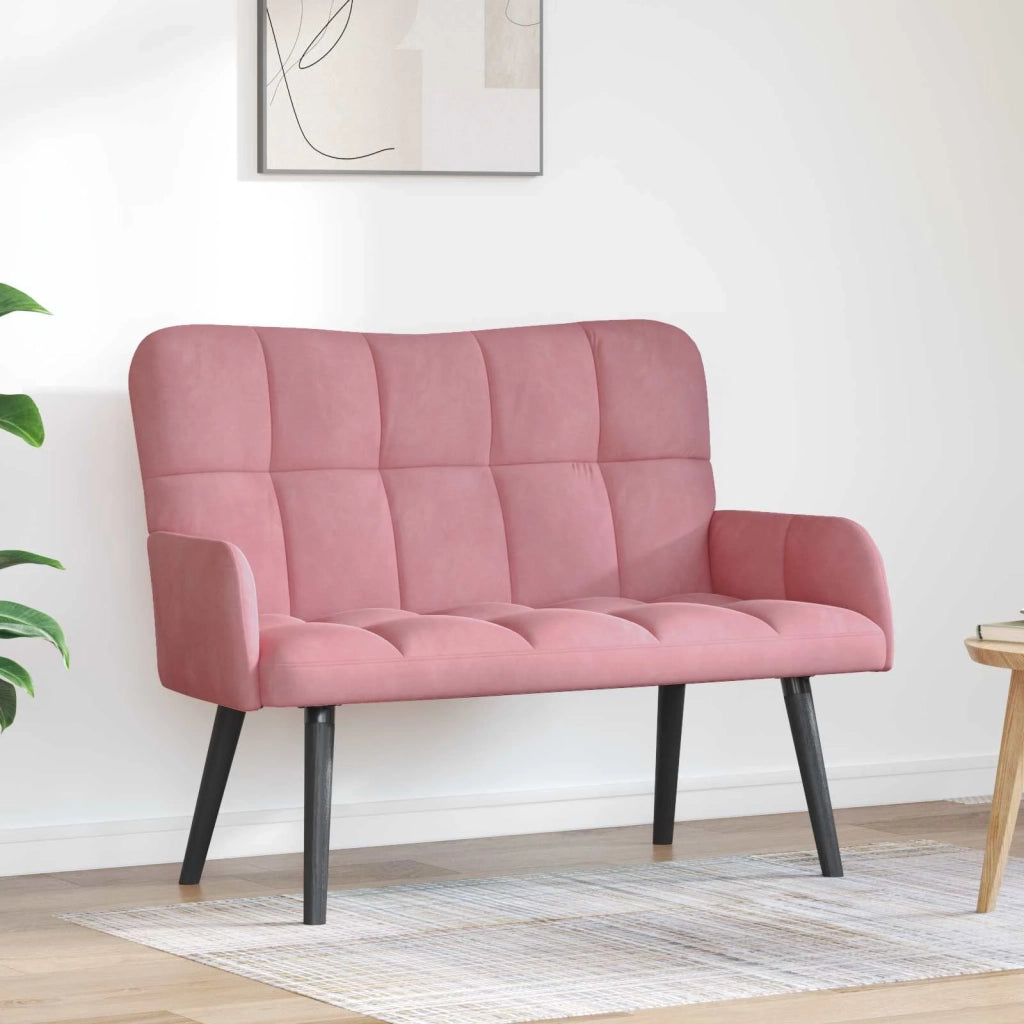Sofa a Due Posti Rosa 115 x 61 x 87 cm Velluto 42028943
