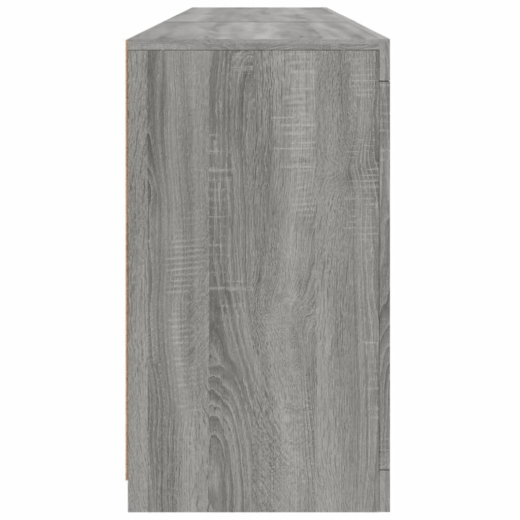 Buffet credenza cassettiera armadio mobile contenitore organizer per cucina soggiorno salotto con luci LED Sonoma 181,5 x 37 x 67 cm grigio 02_0030063