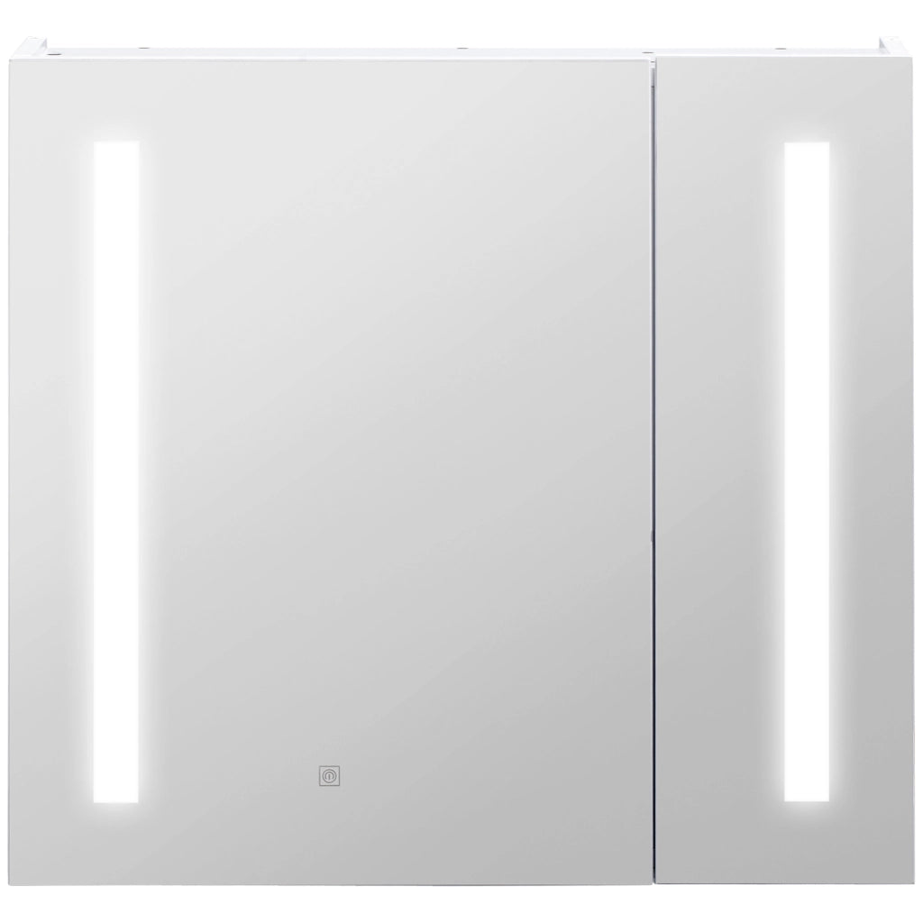 Specchio Armadio a Parete Bagno LED ¨C Zephmum ¨C Bianco 70x15x65 cm
