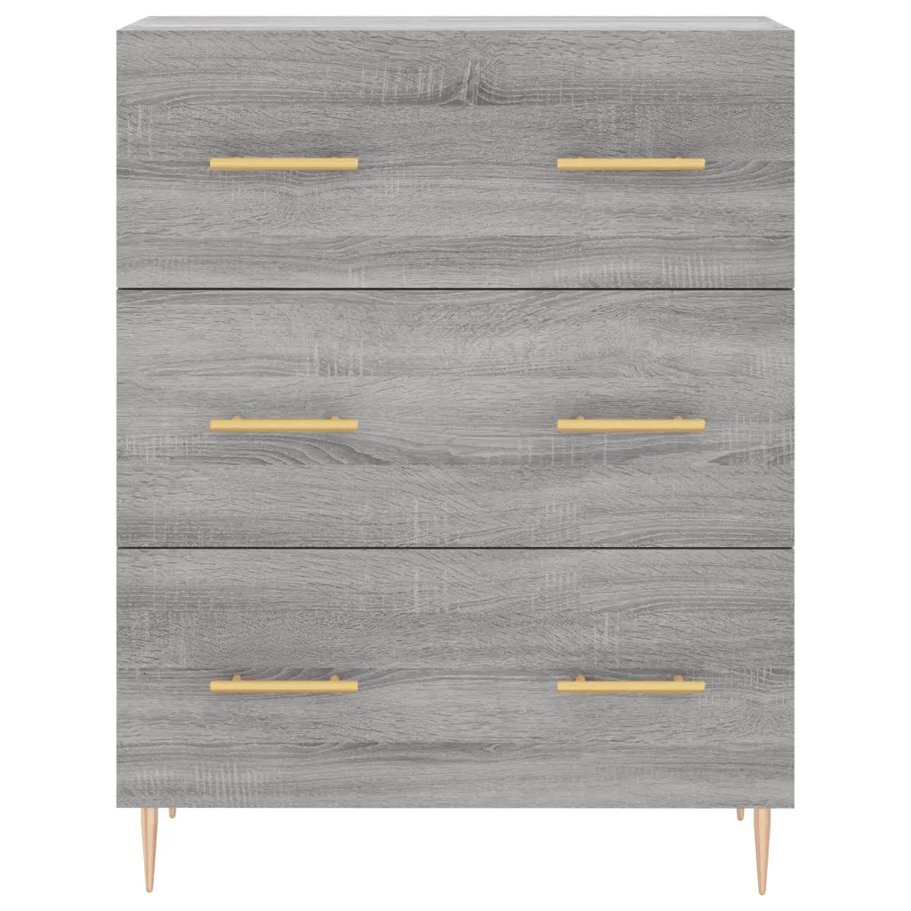 Credenza Grigio Sonoma 69,5x34x180 cm in Legno Multistrato 3189371