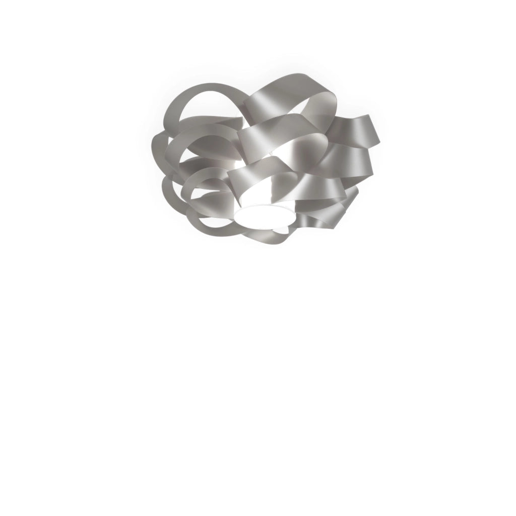 Plafoniera Moderna Cloud Polilux ® Argento 1 Luce E27 D50Cm
