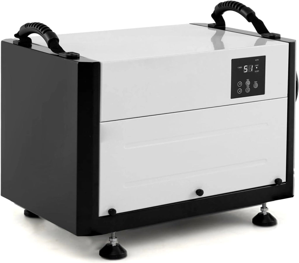 Deumidificatore Elettrico 58,5 L/Giorno, 357 m³/H, Deumidificatore Professionale 3 Modalità, Tubo di Scarico, Filtro Rimovibile, per Cantine, Magazzini, Scantinati (Blu, 52 X 35,5 X 35 CM)
