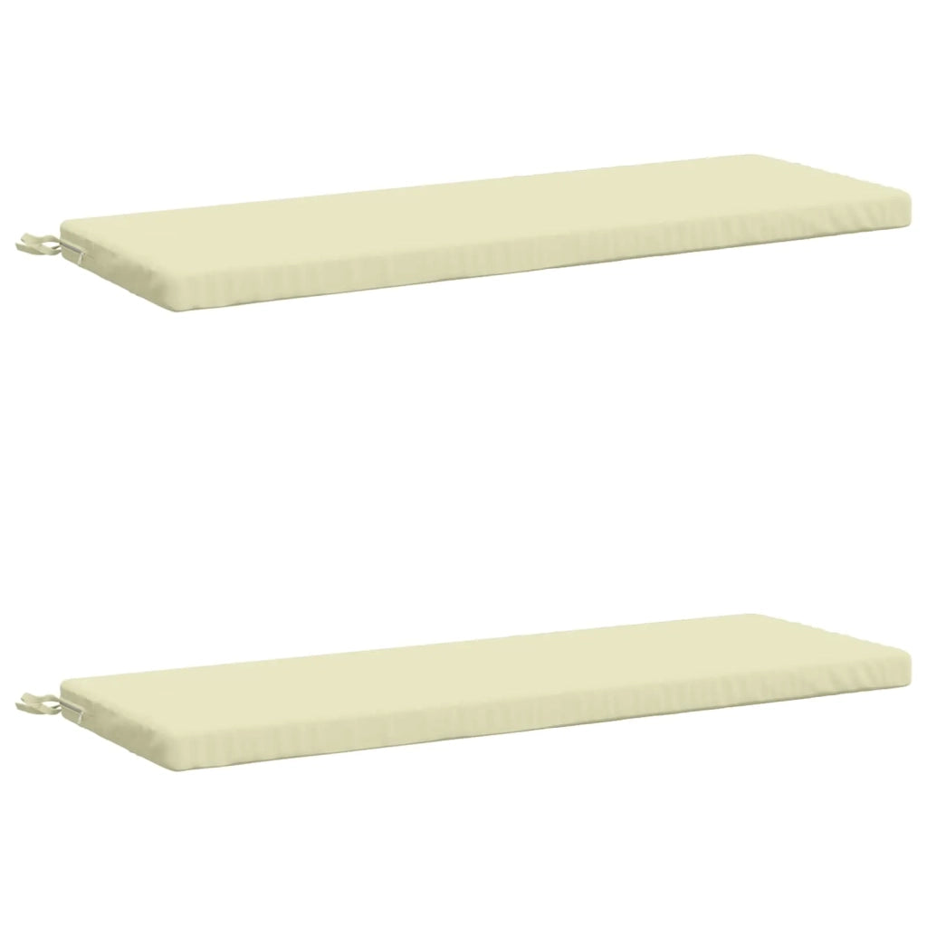 Cuscini per Panchina a 2 Pezzi SOEST 2 pz 100% Poliestere Crema 948825