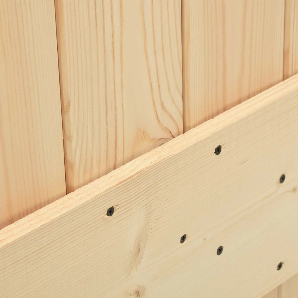 Porta scorrevole NARVIK Naturale e Nero 85 x 210 cm (152,5 cm) 3445265