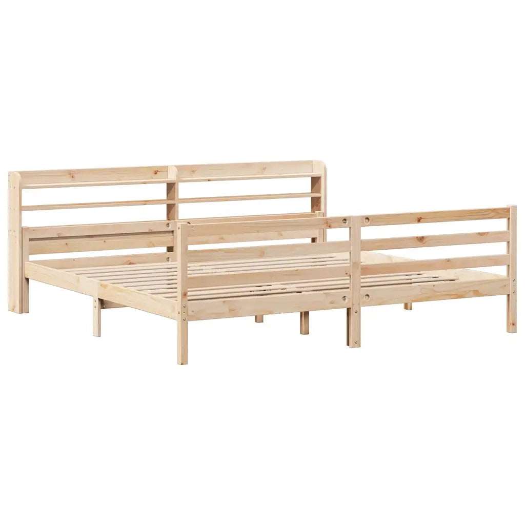 vidaXL Giroletto con Testiera 200x200 cm in Legno Massello di Pino